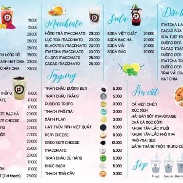 Thực đơn- Cafe Piti House - Ice Cream & Milk Tea