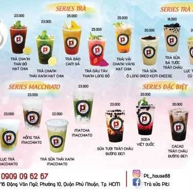 Thực đơn- Cafe Piti House - Ice Cream & Milk Tea