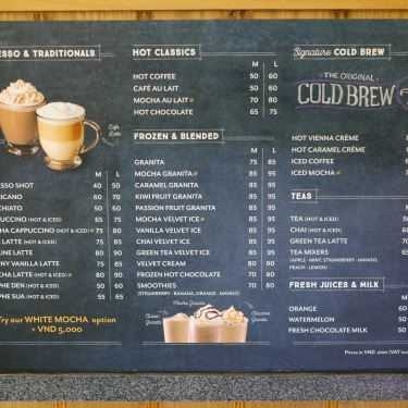 Thực đơn- PJ's Coffee - Vincom Center B