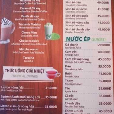 Thực đơn- Plus Coffee
