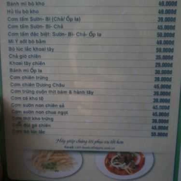 Thực đơn- PNC Book Cafe - Nguyễn Oanh