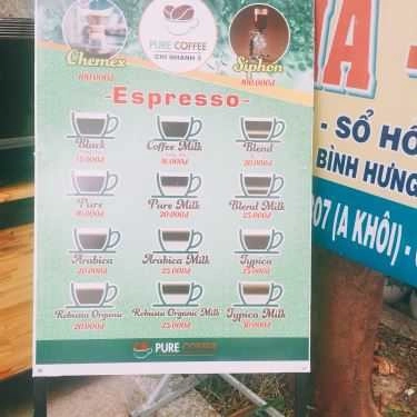 Thực đơn- Pure Coffee 3 - Đường A8