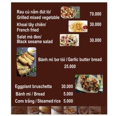 Thực đơn- Quán Ăn Q Coffee, Tea & Food Vegan