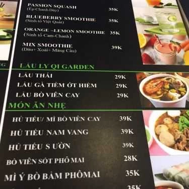 Thực đơn- Qi Garden Coffee