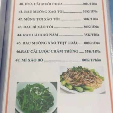 Thực đơn- Quán Nhậu Quán Dê Núi Heo Rừng