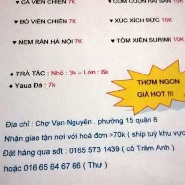 Thực đơn- Ăn vặt Quán 10K - Chợ Vạn Nguyên