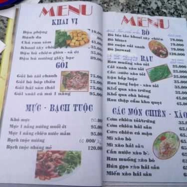 Thực đơn- Quán Nhậu Quán 36 - Bạch Tuộc Nướng & Lẩu