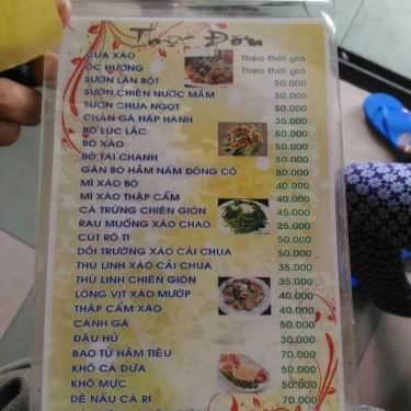 Thực đơn- Quán Nhậu Quán 374 - Chuyên Các Món Nhậu Bình Dân
