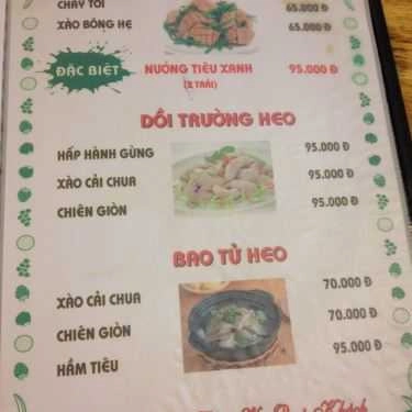 Thực đơn- Quán 39 - Quán Nhậu