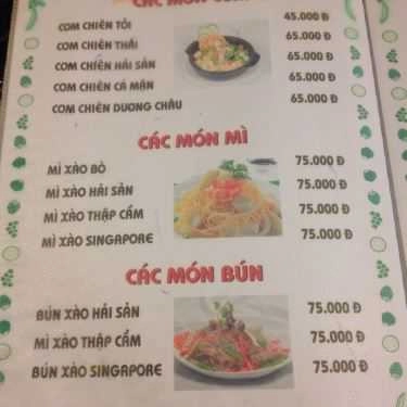 Thực đơn- Quán 39 - Quán Nhậu