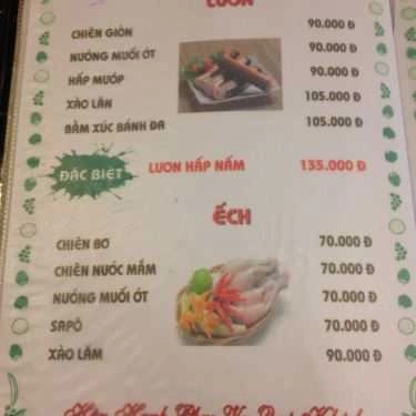 Thực đơn- Quán 39 - Quán Nhậu