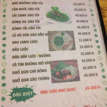 Thực đơn- Quán 39 - Quán Nhậu