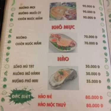 Thực đơn- Quán 39 - Quán Nhậu