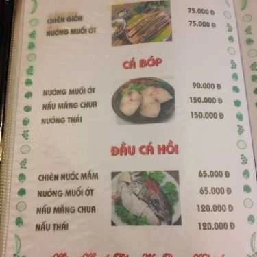 Thực đơn- Quán 39 - Quán Nhậu
