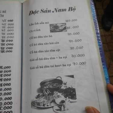 Thực đơn- Quán 543 - Quán Nhậu Bình Dân