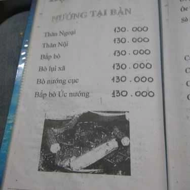 Thực đơn- Quán 543 - Quán Nhậu Bình Dân