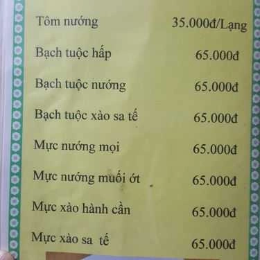 Thực đơn- Quán Nhậu Quán 63 - Nhậu Bình Dân