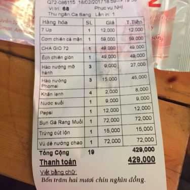 Tổng hợp- Quán Nhậu Quán 72 - Dê Tươi & Hải Sản Tươi Sống