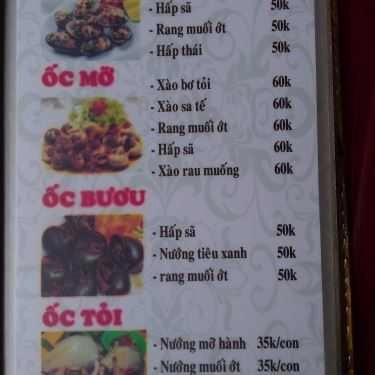 Thực đơn- Quán Nhậu Quán 91 - Nhậu Hải Sản