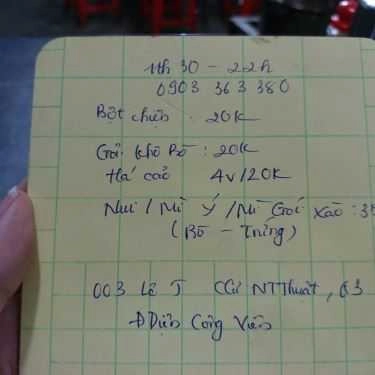 Thực đơn- Ăn vặt A Tỉnh - Bột Chiên, Há Cảo & Gỏi Khô Bò