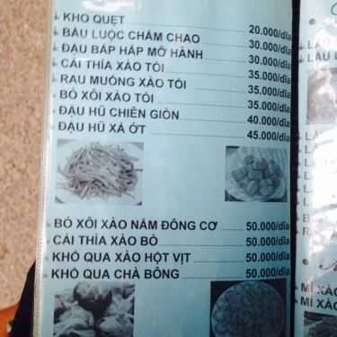 Thực đơn- Quán Nhậu 225