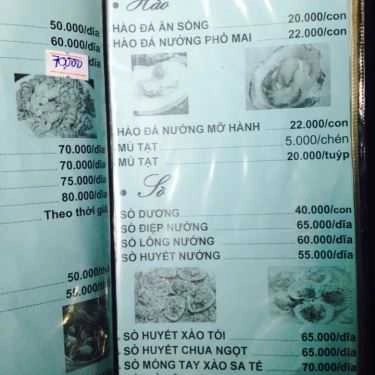 Thực đơn- Quán Nhậu 225