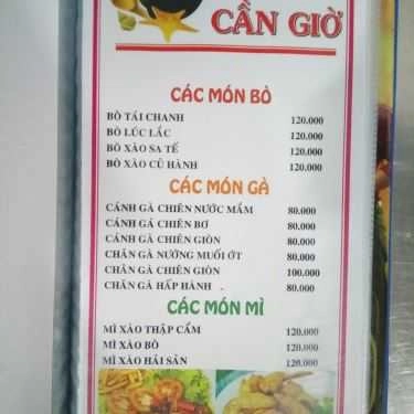 Thực đơn- Quán Nhậu Quán Ốc Cần Giờ - Đường Số 79