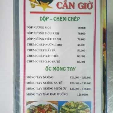 Thực đơn- Quán Nhậu Quán Ốc Cần Giờ - Đường Số 79