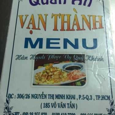 Thực đơn- Ăn vặt Quán Ăn Vạn Thành - Nguyễn Thị Minh Khai