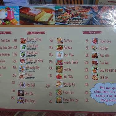 Thực đơn- Quán Ăn Vặt Mimi
