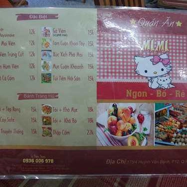 Thực đơn- Quán Ăn Vặt Mimi