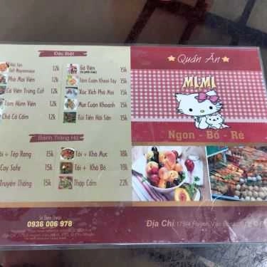 Thực đơn- Quán Ăn Vặt Mimi
