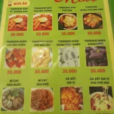 Thực đơn- Quán Ăn Vặt Tokbokki