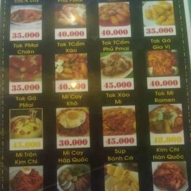 Thực đơn- Quán Ăn Vặt Tokbokki