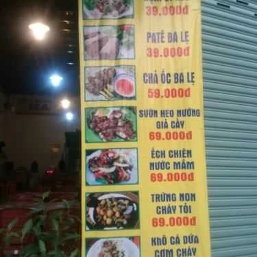 Thực đơn- Quán Ba Lẹ - Quán Nhậu Bình Dân