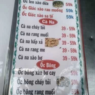 Thực đơn- Quán Nhậu Quán Bảo Gà 2 - Quán Ăn Gia Đình