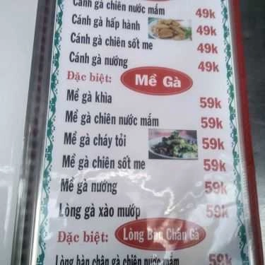 Thực đơn- Quán Nhậu Quán Bảo Gà 2 - Quán Ăn Gia Đình