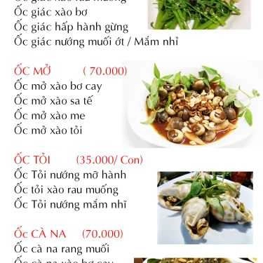 Thực đơn- Quán Nhậu Quán Bia Sệt 65 - Lẩu Cua & Cua Hấp