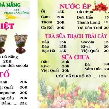 Thực đơn- Cafe Quán Bơ - Kem Bơ