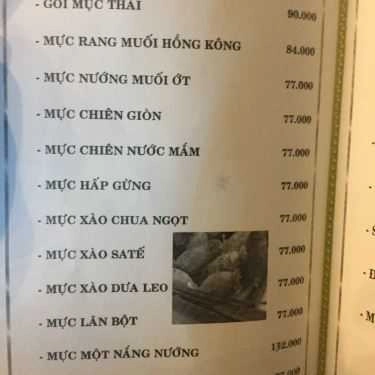 Thực đơn- Quán Nhậu Quán Cây Dừa - Nhậu Ăn Gia Đình