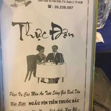 Thực đơn- Quán Nhậu Quán Cây Dừa - Nhậu Ăn Gia Đình