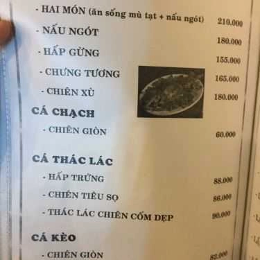 Thực đơn- Quán Nhậu Quán Cây Dừa - Nhậu Ăn Gia Đình