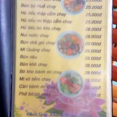 Thực đơn- Quán Ăn Quán Chay Thuận Đức