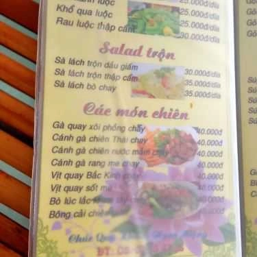 Thực đơn- Quán Ăn Quán Chay Thuận Đức