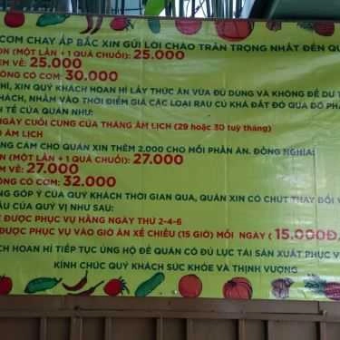 Thực đơn- Quán Ăn Quán Chay Ấp Bắc