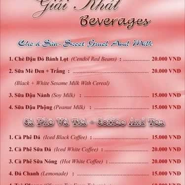 Thực đơn- Quán Ăn Quán Chay Hương Việt