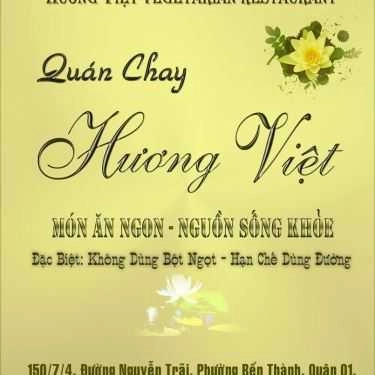 Thực đơn- Quán Ăn Quán Chay Hương Việt