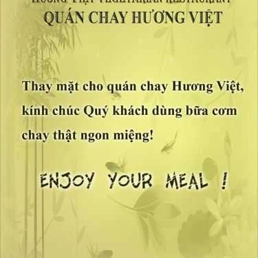 Thực đơn- Quán Ăn Quán Chay Hương Việt