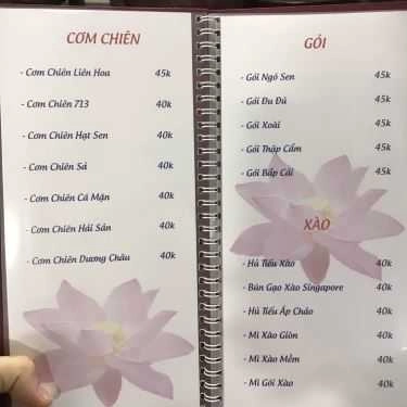Thực đơn- Quán Ăn Quán Chay Liên Hoa