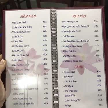 Thực đơn- Quán Ăn Quán Chay Liên Hoa